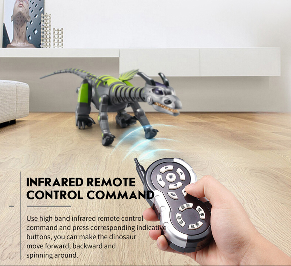 FENGYUAN 28303 Infrared Remote Control with Light Crawling Dancing Dinosaur Model Gift Toy