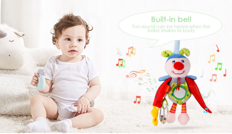 Baby Crib Animal Rattle Plush Toy Stroller Pendant Hanging Bed Bell Baby Crib Animal Rattle Plush Toy Stroller Pendant Hanging Bed Bell