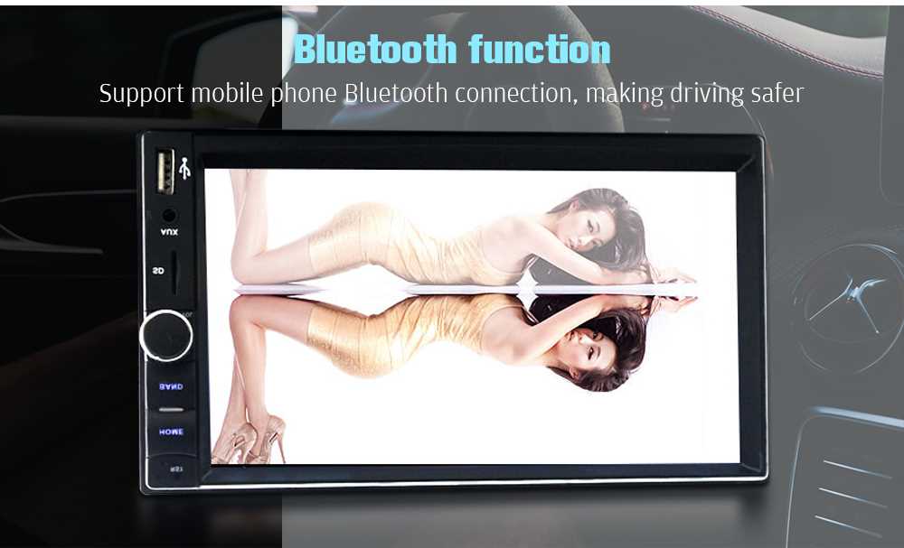 7018B 7-inch Touch Screen Display Support Bluetooth Calling Function