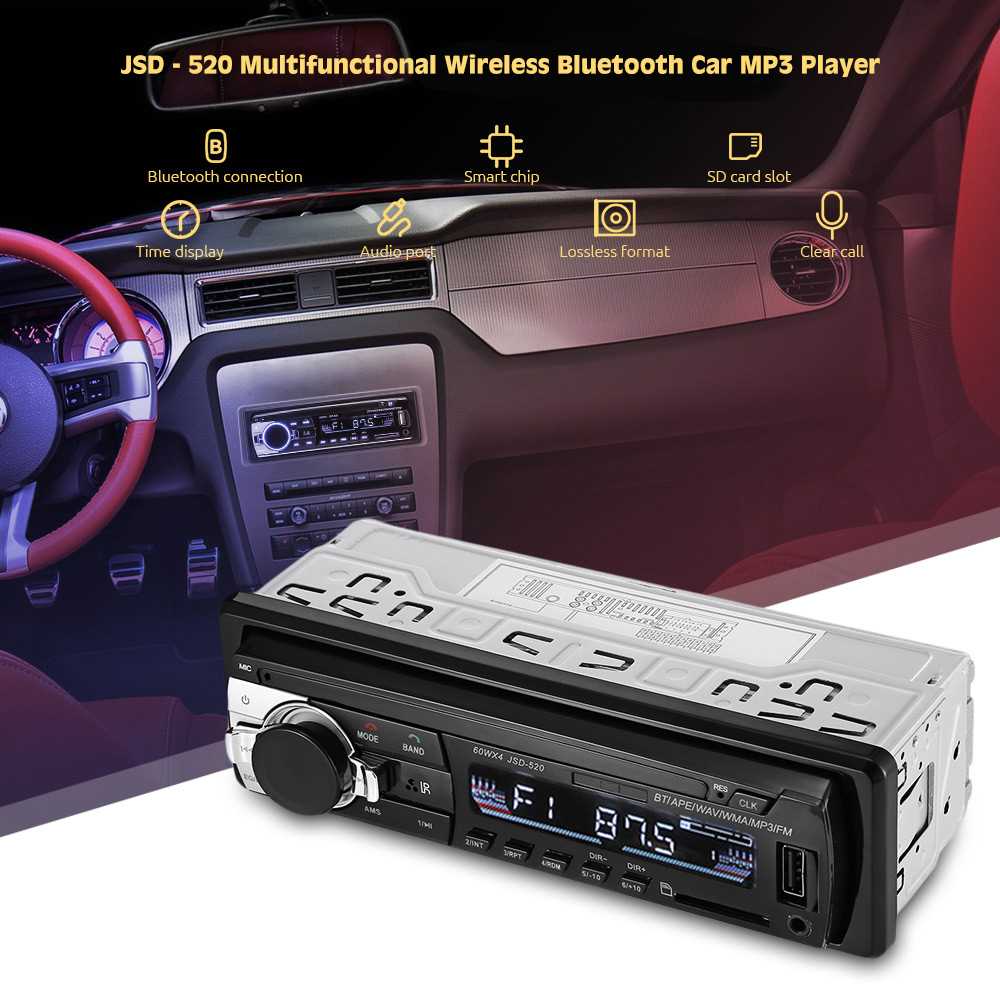 JSD - 520 Wireless Bluetooth Car MP3 Player