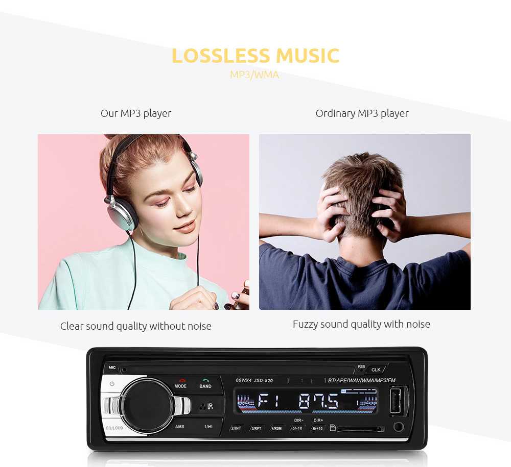 JSD - 520 Wireless Bluetooth Car MP3 Player