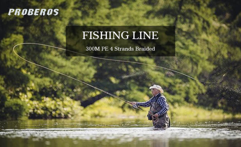 PROBEROS 300M PE Fishing Line Strong 4 Strands Braided Wire