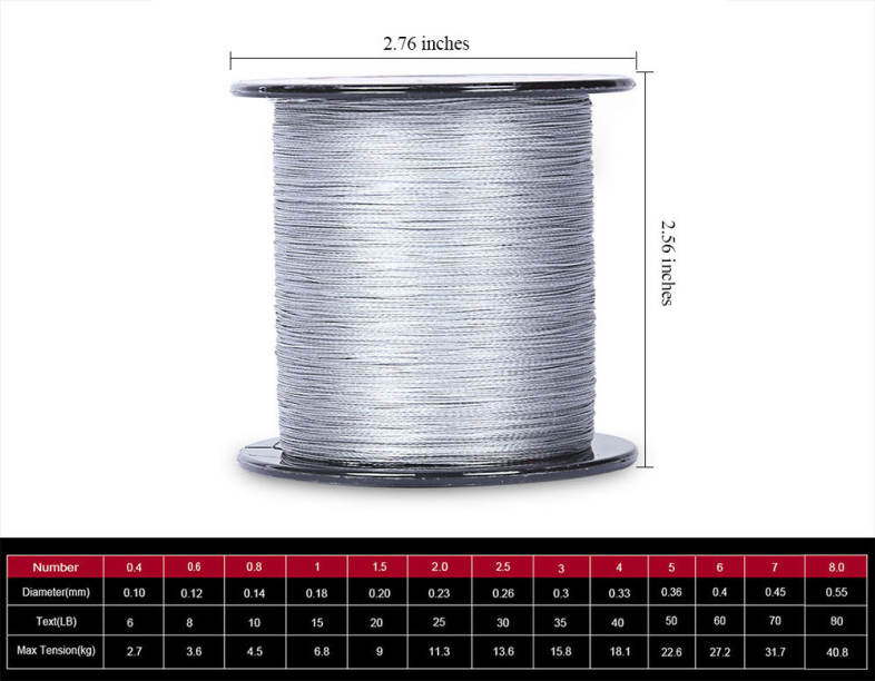 PROBEROS 300M PE Fishing Line Strong 4 Strands Braided Wire