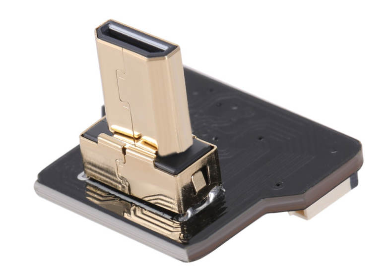 CY CYFPV Micro HDMI Type D Male Up Angled 90 Degree Connector