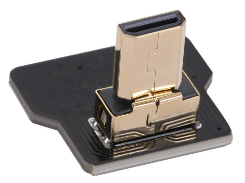CY CYFPV Micro HDMI Type D Male Up Angled 90 Degree Connector