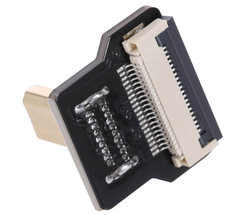 CY CYFPV Micro HDMI Type D Male Up Angled 90 Degree Connector