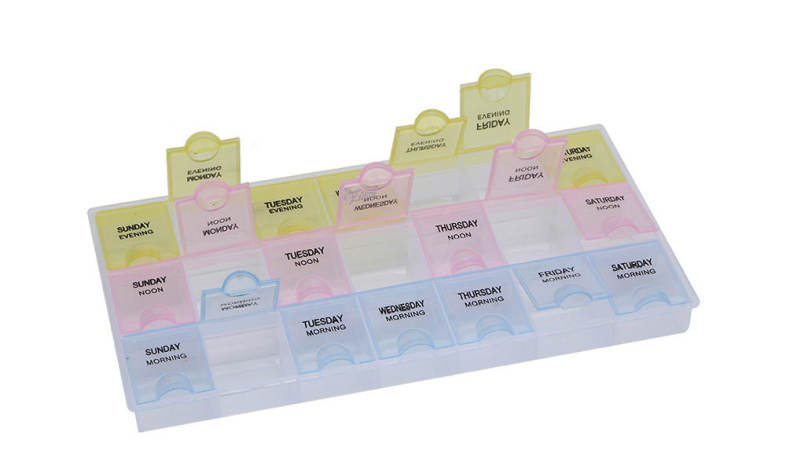 21 Compartments Weekly Medicine Reminder Pill Tablet Storage Box
