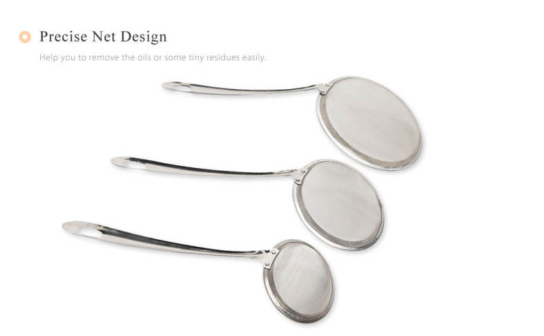 Multifunctional Stainless Steel Food Strainer Filter Oil Removal Kitchen Accessory