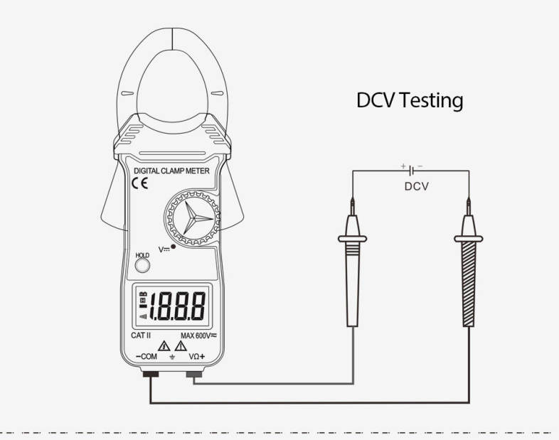 WHDZ DT3288C Digital Current Clamp Ammeter AC DC Temperature Voltmeter Tester