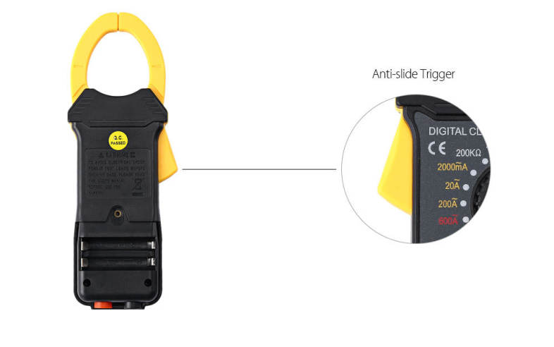 WHDZ DT3288C Digital Current Clamp Ammeter AC DC Temperature Voltmeter Tester