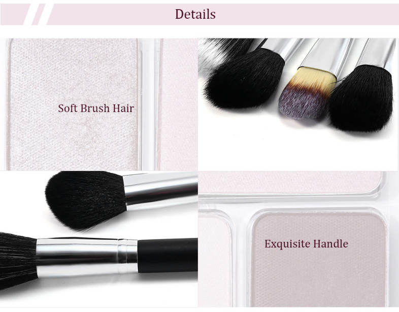 JAF 20pcs Professional Horse Hair Makeup Brush Set