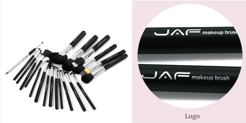 JAF 20pcs Professional Horse Hair Makeup Brush Set