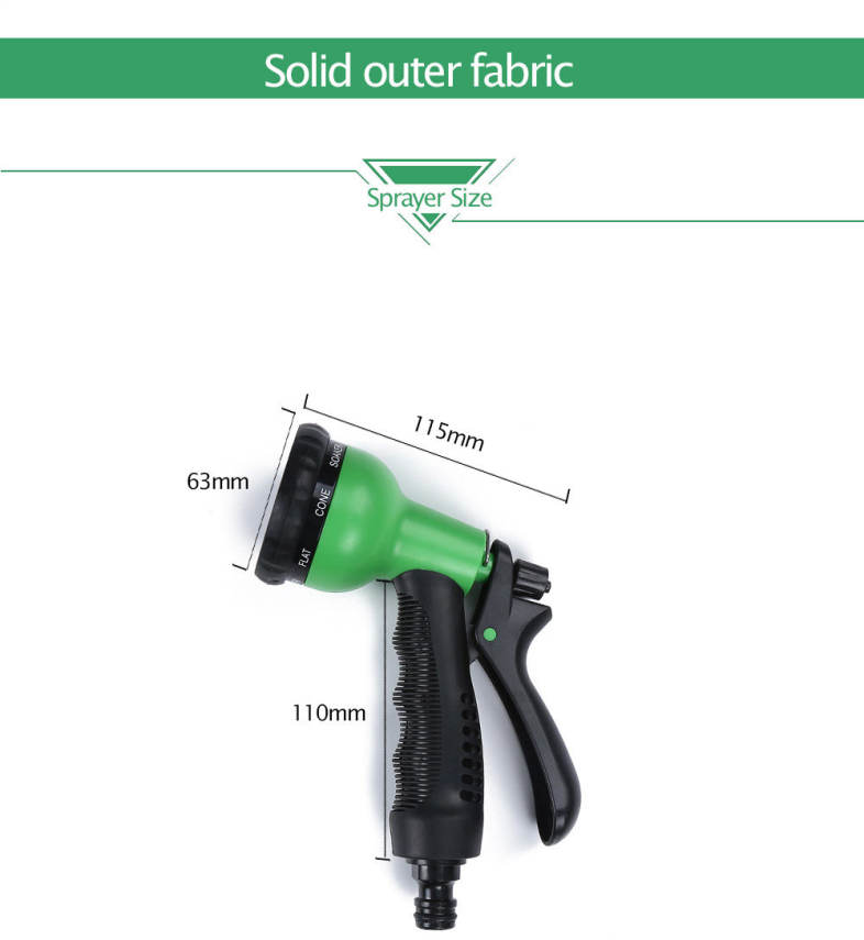 Expandable Garden Hose Water Pipe with 8 Modes Spray Gun