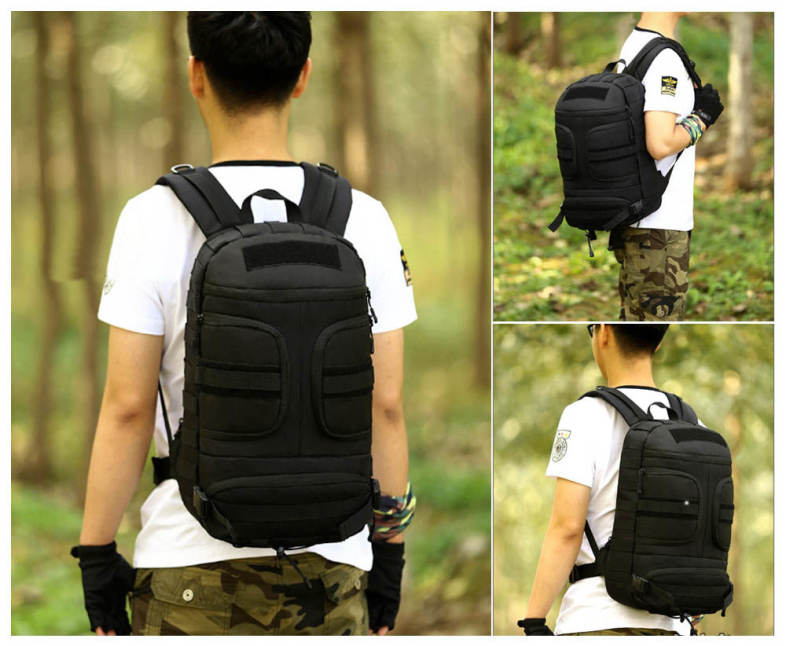 Protector Plus 35L Outdoor Water Resistant Military Backpack for Hiking Camping Climbing