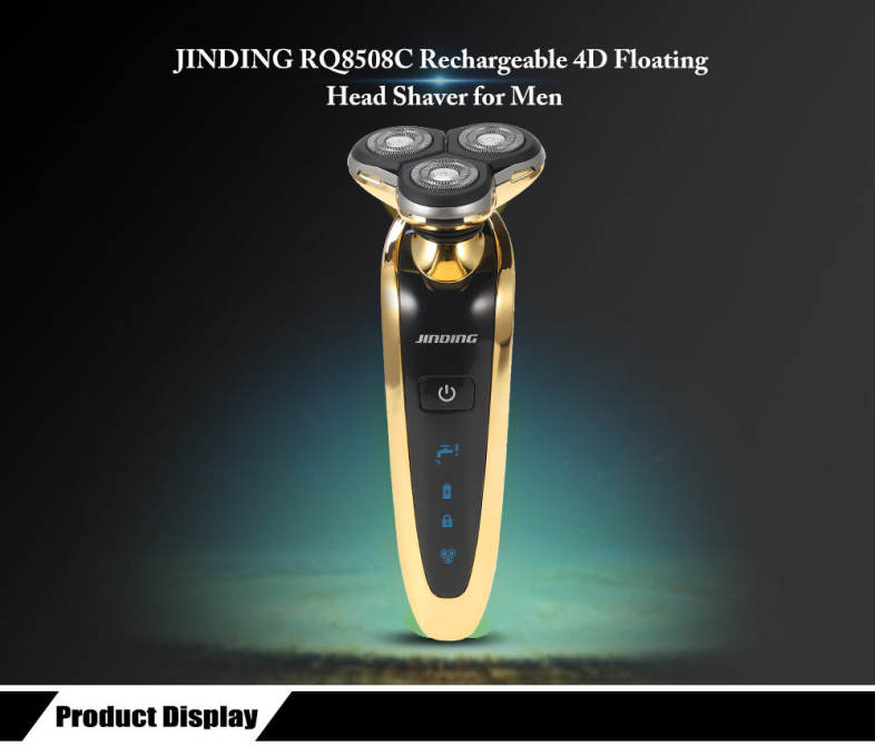 JINDING RQ8508C Rechargeable 4D Floating Head Shaver for Men
