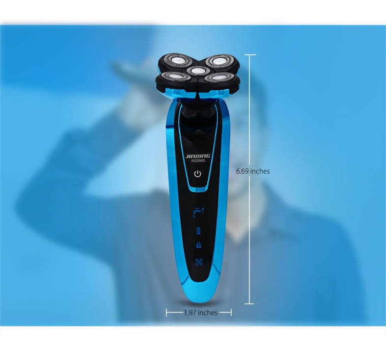 JINDING 5580 Waterproof Five Blades Electric Shaver for Men
