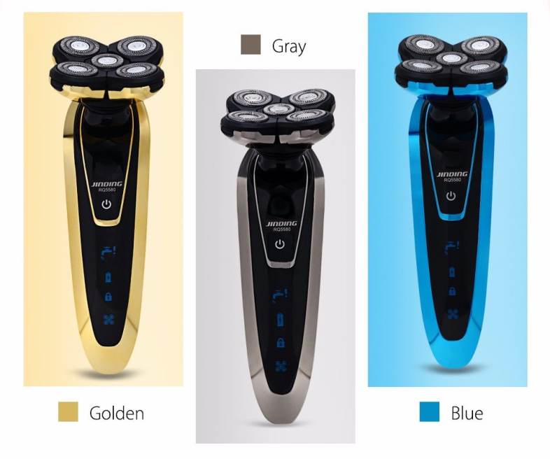 JINDING 5580 Waterproof Five Blades Electric Shaver for Men