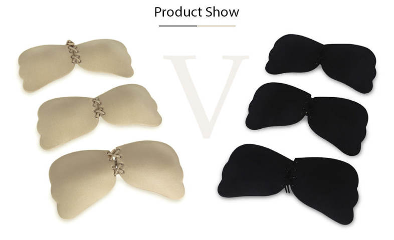 Women Sexy Lace-up Silicone Invisible Bra