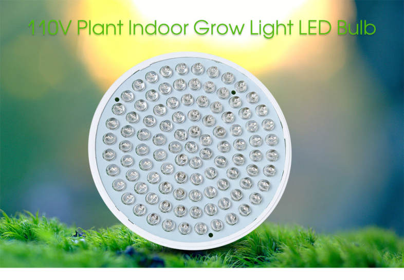 E27 110V LED Grow Light for Hydroponics Vegetables and Flowering Plants