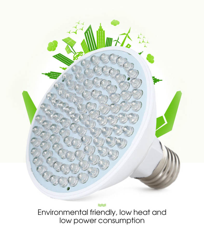 E27 110V LED Grow Light for Hydroponics Vegetables and Flowering Plants
