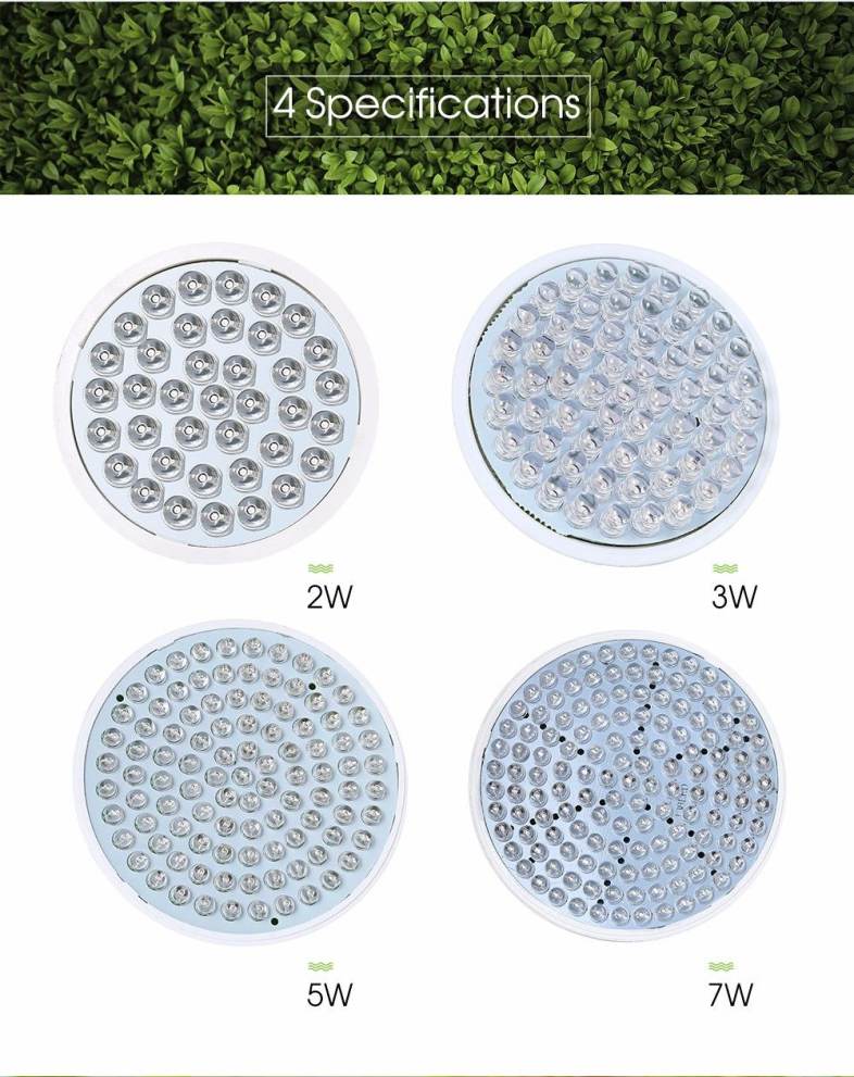 E27 110V LED Grow Light for Hydroponics Vegetables and Flowering Plants