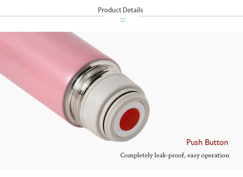 Portable Vacuum Insulated Cup Stainless Steel Travel Mug Water Bottle with Silicone Handle