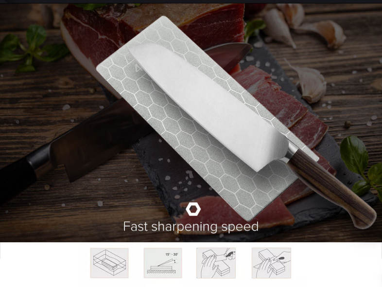 DMD 400 Grit Professional Angle Diamond Sharpener Knife Whetstone