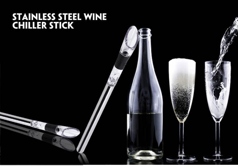 3 in 1 Stainless Steel Wine Chiller Stick with Aerator and Pourer for  Whiskey Champagne