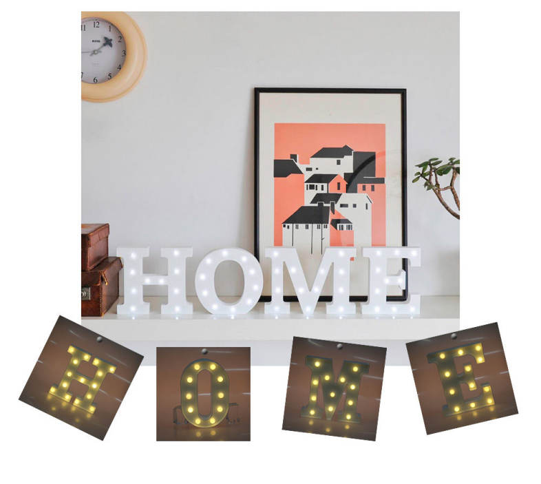 Creative 3D Marquee Letter Symbol LED Night Light Decoration Lamp