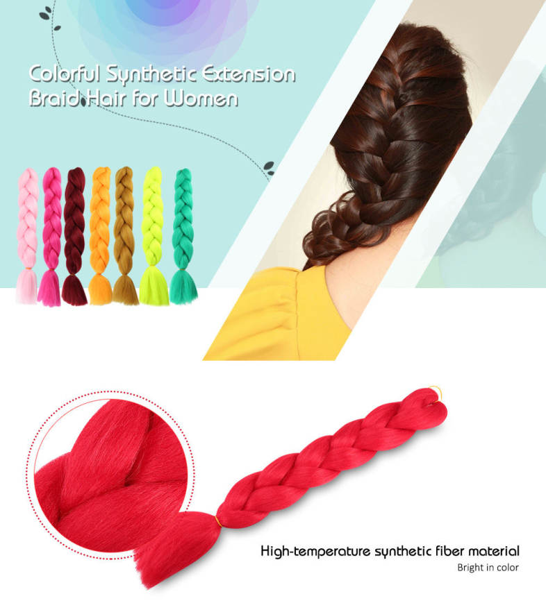 Chromatic Synthetic Extension Braid Hair