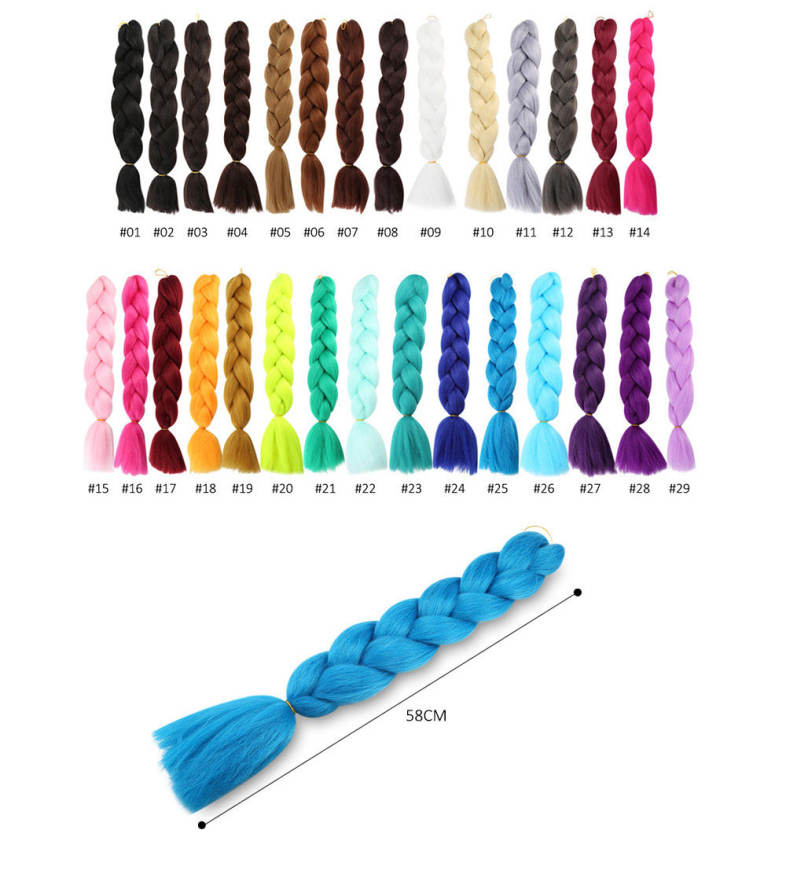 Chromatic Synthetic Extension Braid Hair
