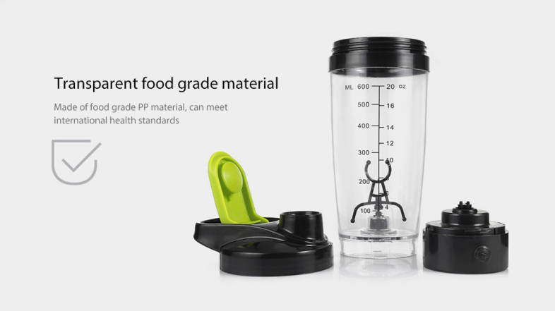 Portable Protein Shaker Bottle Automatic Mixing Cup Self Stirring Mug 600ml