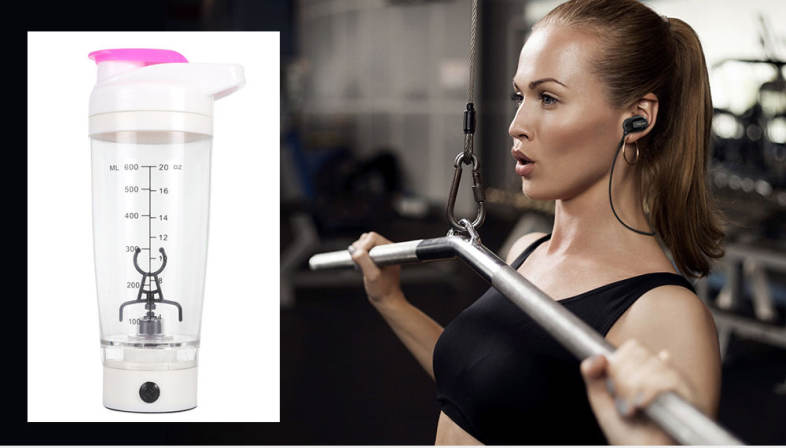 Portable Protein Shaker Bottle Automatic Mixing Cup Self Stirring Mug 600ml