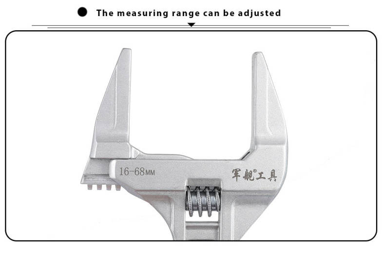 16 - 68mm Adjustable Wrench Short Shank Large Opening Hand Tool