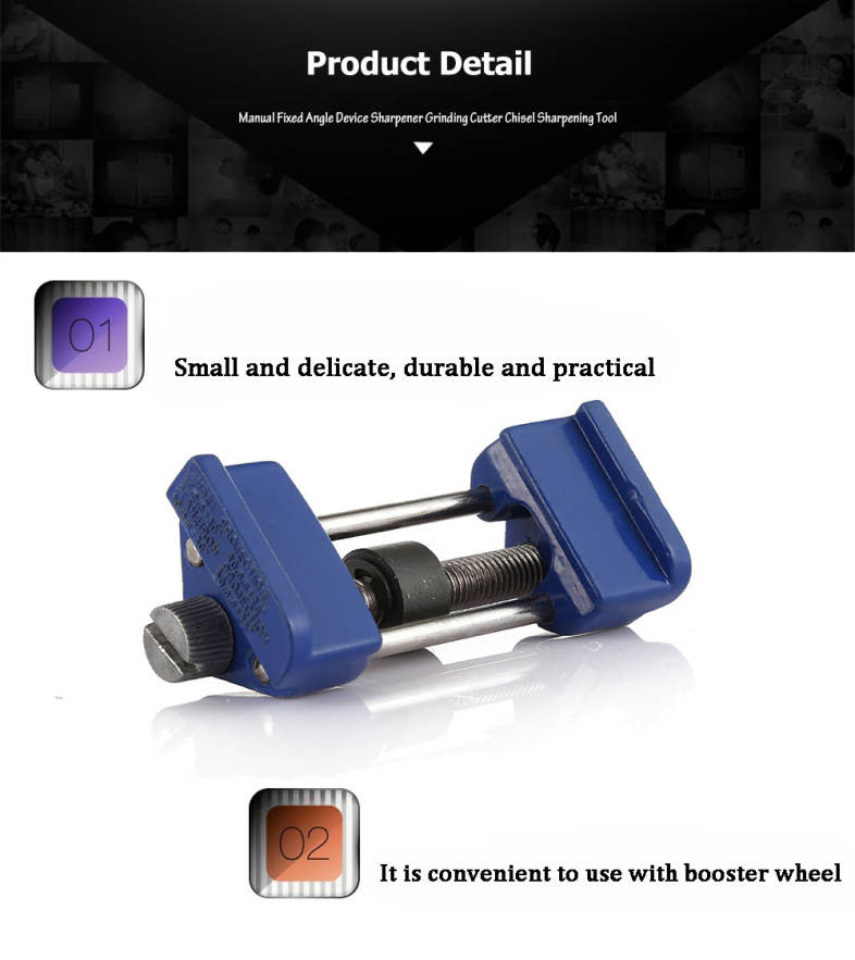 Manual Fixed Angle Device Sharpener Grinding Cutter Chisel Sharpening Tool