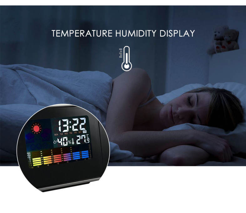 Digital Color Screen Projection Alarm Clock