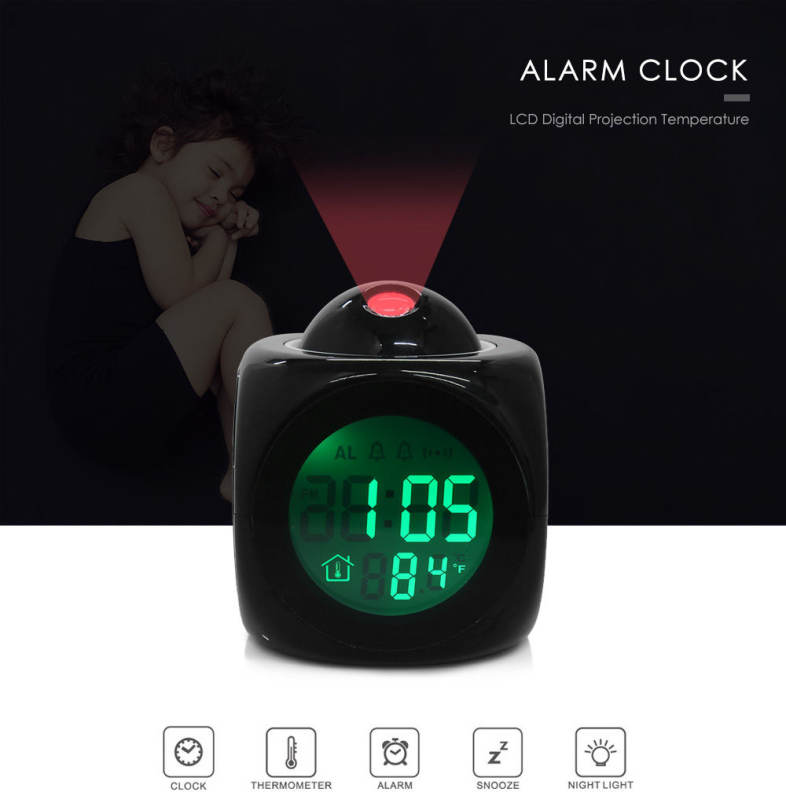 LCD Digital Projection Alarm Clock