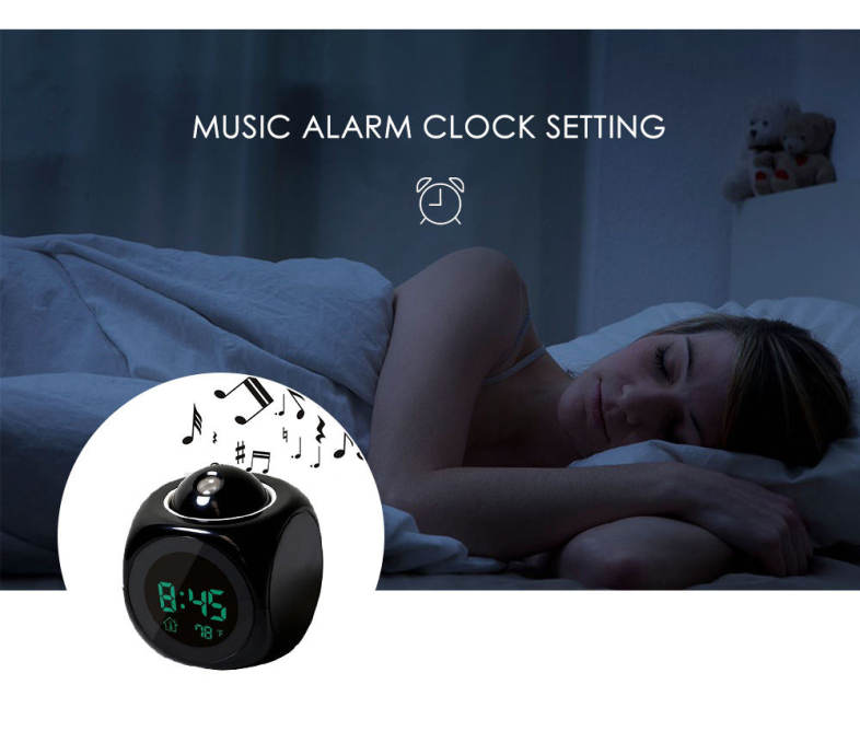 LCD Digital Projection Alarm Clock