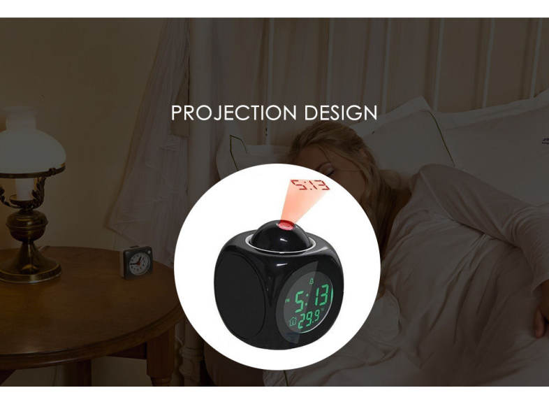 LCD Digital Projection Alarm Clock