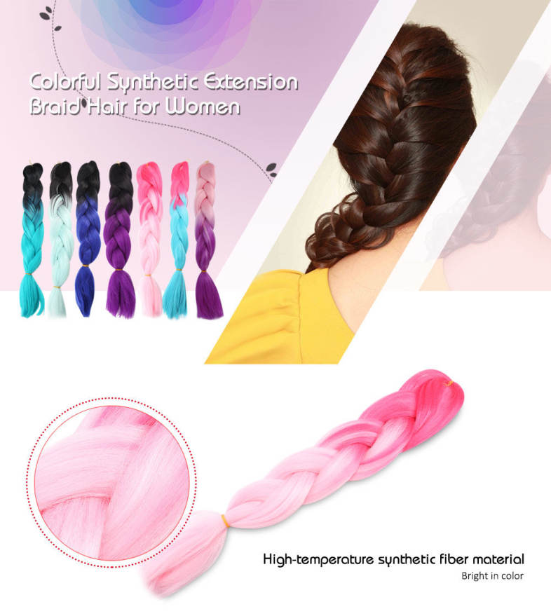 Colorful Synthetic Extension Braid Hair