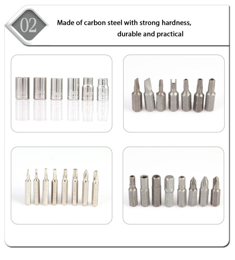 30pcs Multi-purpose Ratchet Handle Screwdriver Socket Combination Repair Tool