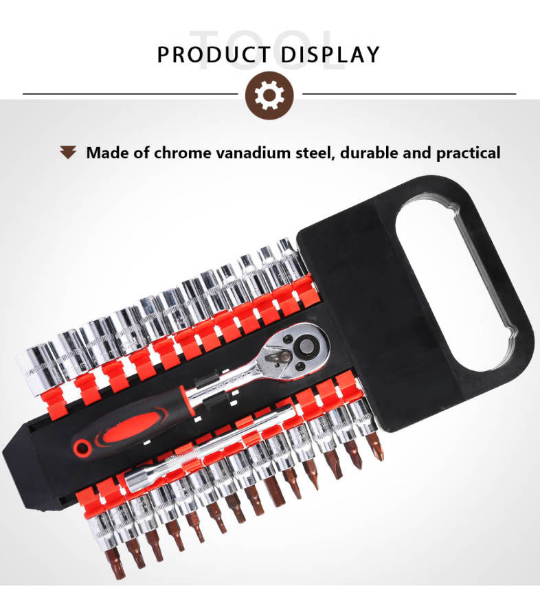 28pcs Tube Double Row Ratchet Wrench 1/4 Small Fly Repairing Hand Tool