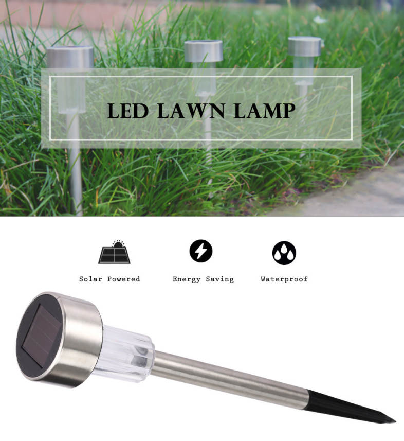 10pcs Outdoor Solar Powered Waterproof LED Courtyard Lawn Lamp