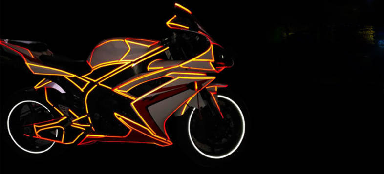 Motorcycle Bicycle Reflective Stickers Security Wheel Rim Decal Tape