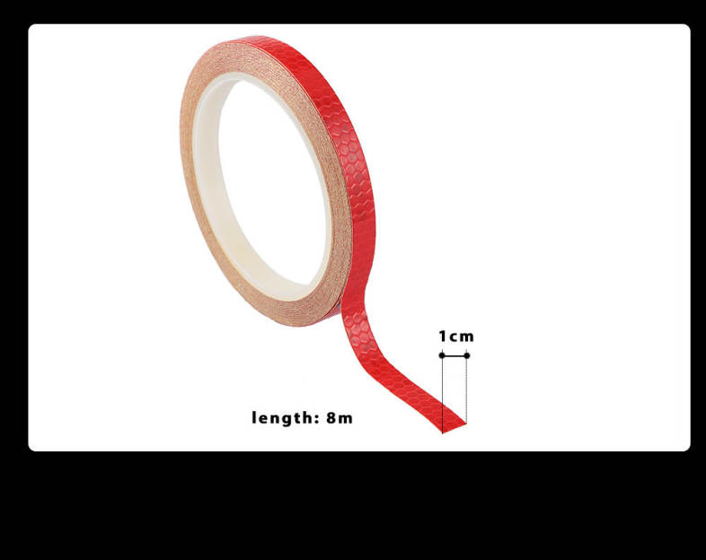 Motorcycle Bicycle Reflective Stickers Security Wheel Rim Decal Tape