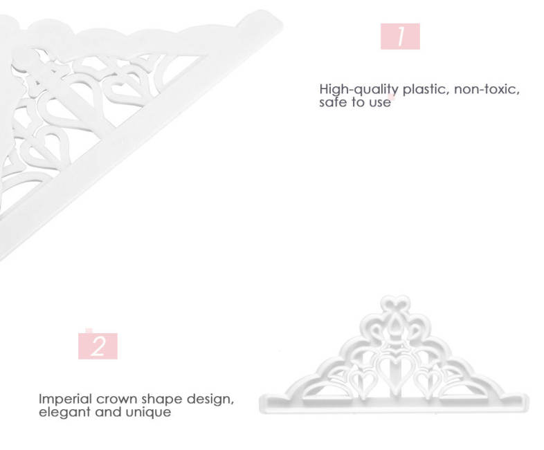 2pcs Imperial Crown Shape Fondant Cake Embossing Mold Baking Tools