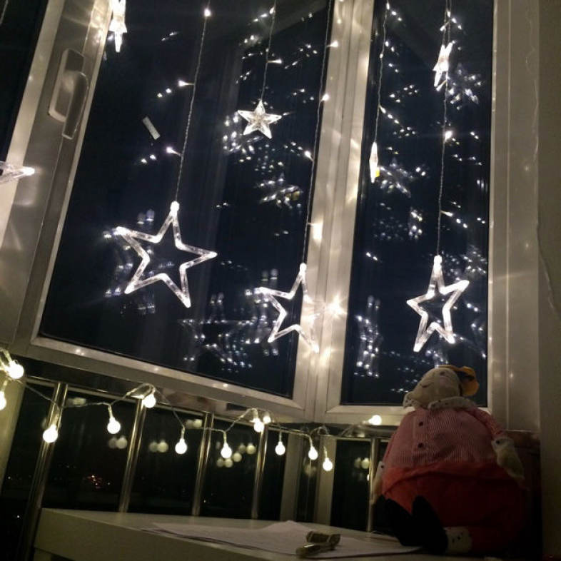 12 LEDs Star Shape String Light Holiday Party Wedding Decoration Lamp