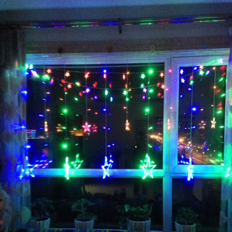 12 LEDs Star Shape String Light Holiday Party Wedding Decoration Lamp