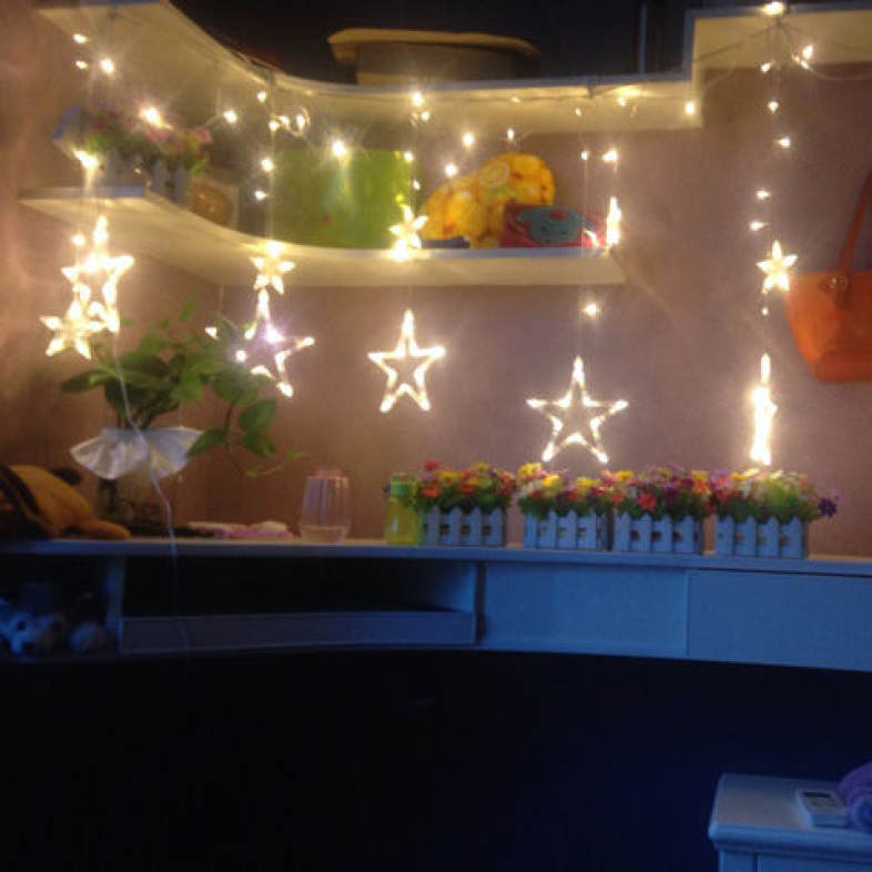12 LEDs Star Shape String Light Holiday Party Wedding Decoration Lamp