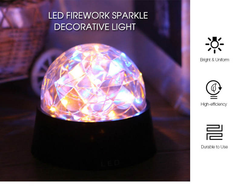 Romantic LED Firework Starry Light Decoration Table Lamp Decor Holiday Gift